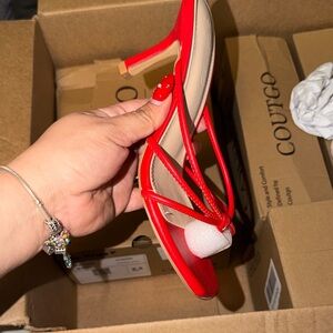Elegant Red Strappy Heels